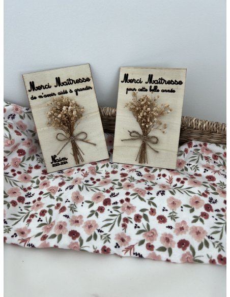 Plaquette gravure sur bois Merci Maître / Maîtresse / Nounou Plaquette gravure sur bois Merci Maître / Maîtresse / Nounou
