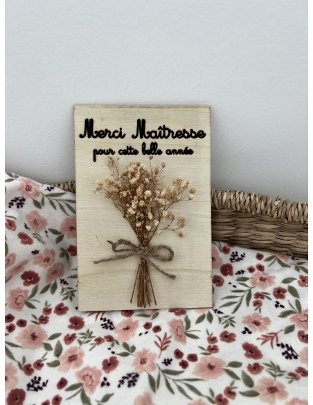 Plaquette gravure sur bois Merci Maître / Maîtresse / Nounou Plaquette gravure sur bois Merci Maître / Maîtresse / Nounou