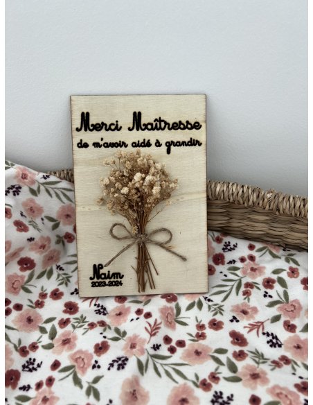 Plaquette gravure sur bois Merci Maître / Maîtresse / Nounou Plaquette gravure sur bois Merci Maître / Maîtresse / Nounou