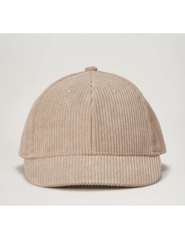 Casquette de baseball velours côtelé - beige