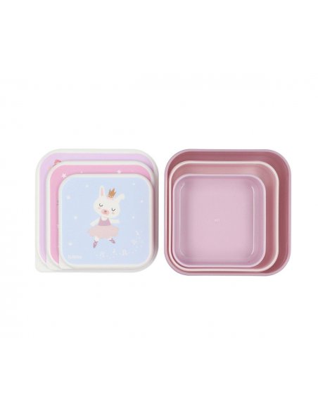 3 boîtes à goûter - Ballerine 3 boîtes à goûter - Ballerine