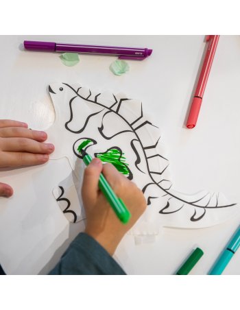Coloriage gonflable Dinos + gommettes 2