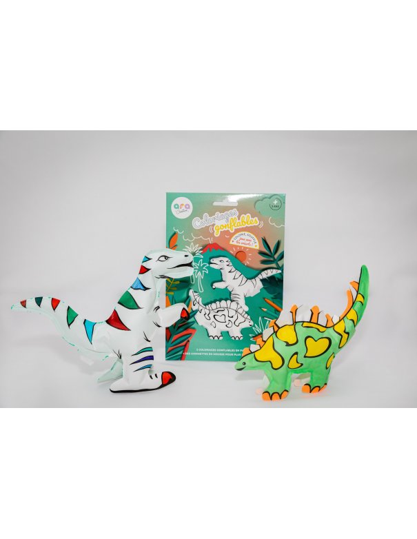 Coloriage gonflable Dinos + gommettes