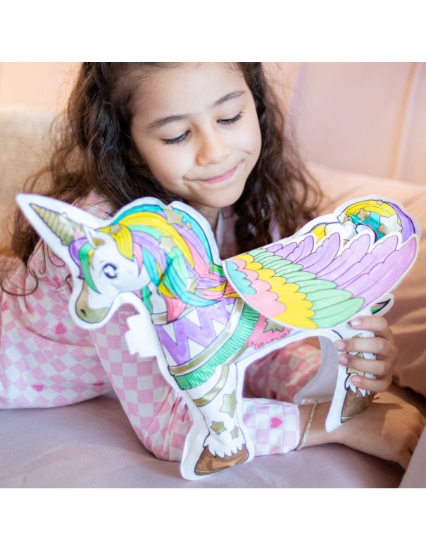 Coloriage gonflable Licorne + strass