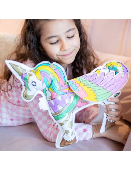 Coloriage gonflable Licorne + strass