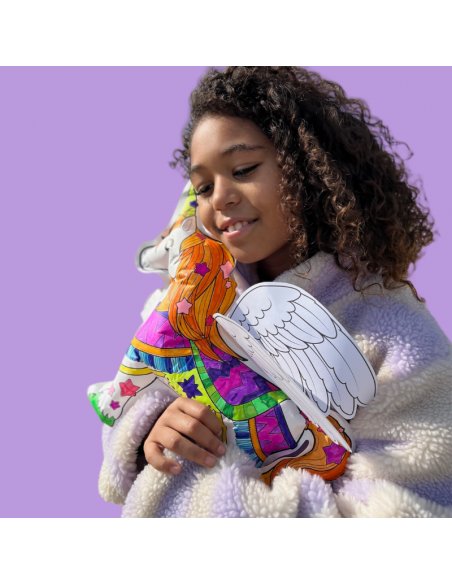 Coloriage gonflable Licorne + strass