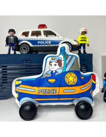 Coloriage gonflable Pompier - Police limineux+ roues 2