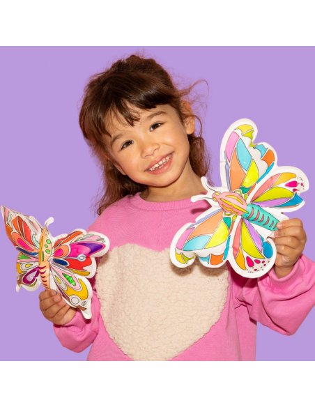 Coloriage gonflable Papillons + Strass