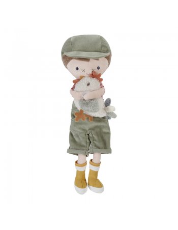 Poupée fermier Jim avec poule 35cm 2