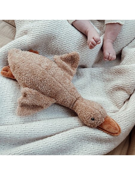 Peluche bruit blanc - L’oie Liva marron