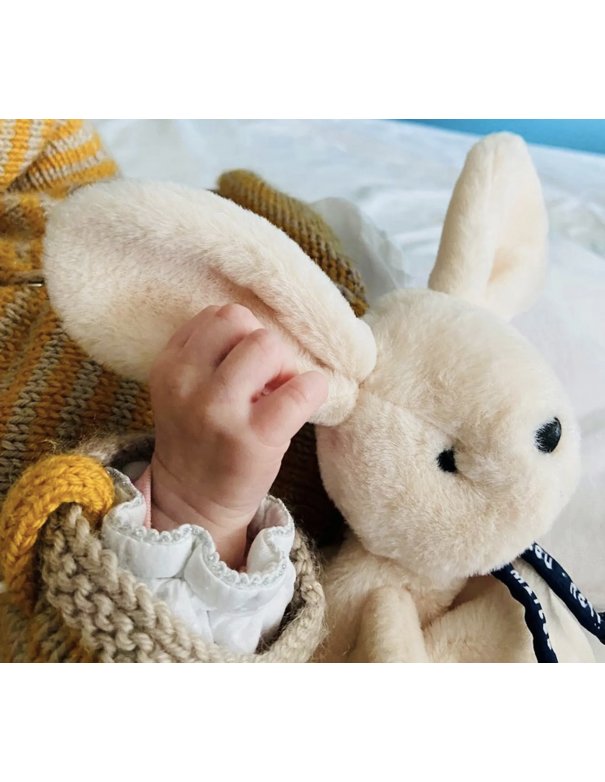 Doudou plat Lapin Dorlotin – Beige
