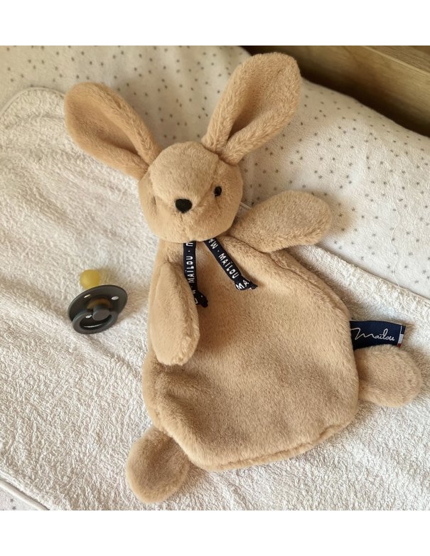 Doudou plat Lapin Dorlotin – Beige