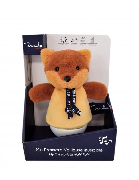 Veilleuse bébé musicale – Renard Roux– Dorlotin – 16 cm