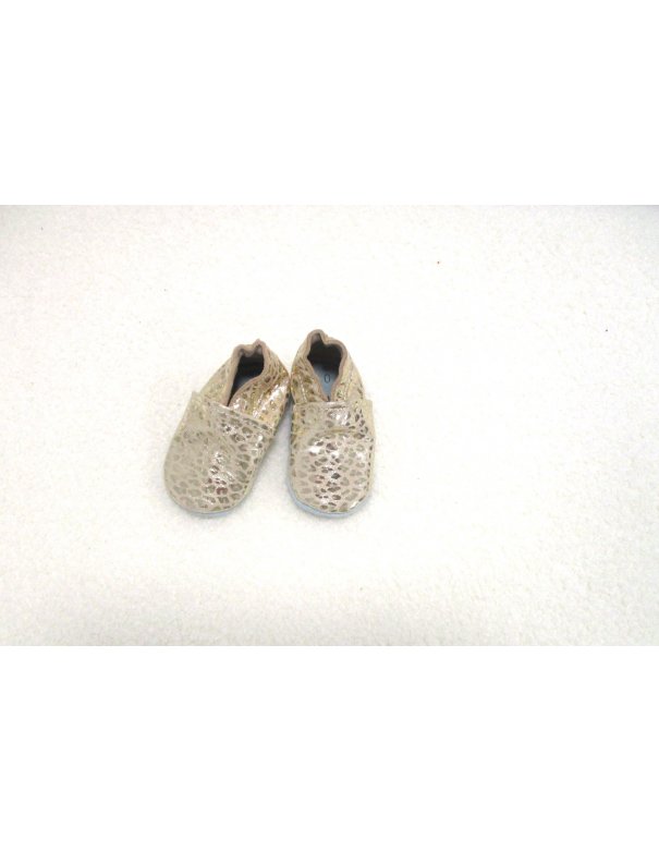 Chaussons cuir - gold imprimé