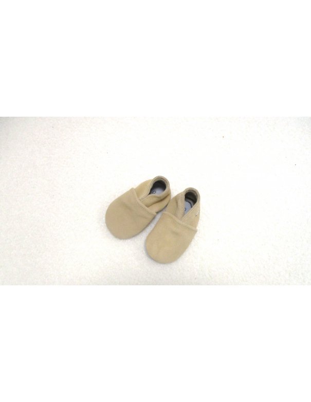 Chaussons cuir - beige