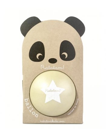 Petit ballon panda jaune 12 cm