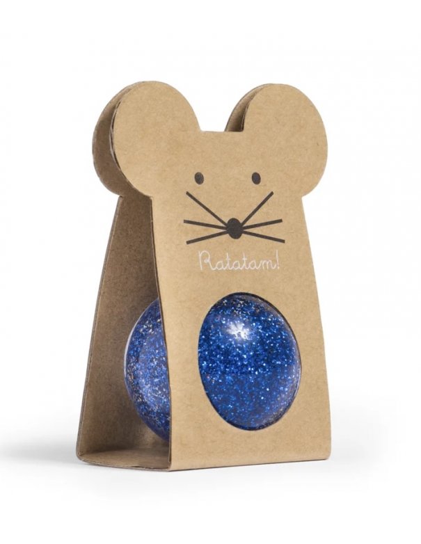 Balle rebondissante souris à paillettes