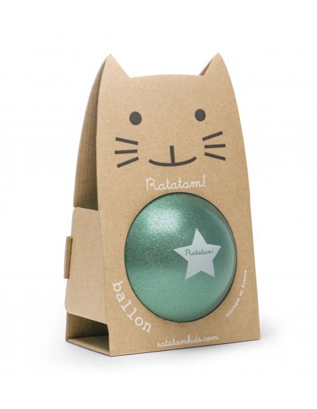 Grand ballon vert pailleté 22 cm