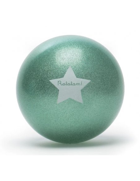 Grand ballon vert pailleté 22 cm