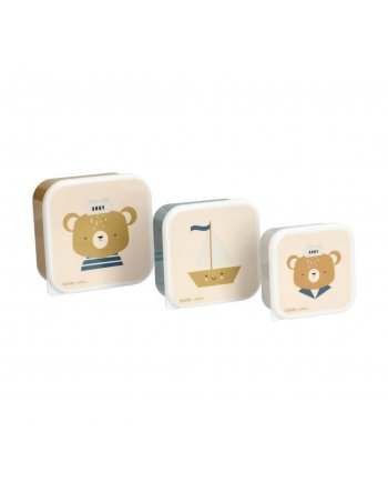 Set de 3 boîtes à lunch - Ours Simon