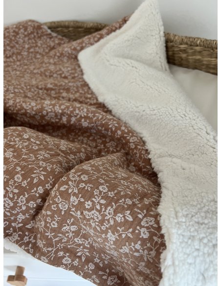 Couverture bébé double gaze de coton et sherpa 90 x 70 cm Couverture bébé double gaze de coton et sherpa 90 x 70 cm