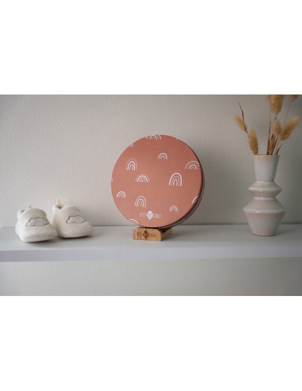 Boîte à empreinte ronde - arc-en-ciel terracotta