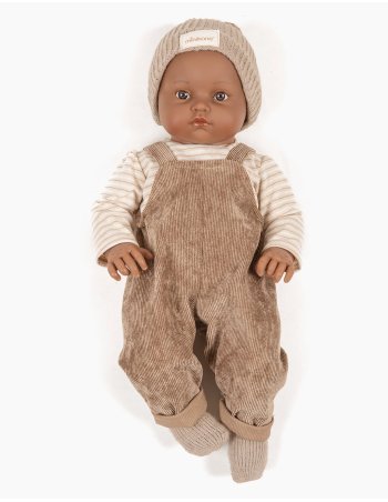 poupée minikane Augustin salopette milleraie châtaigne 2