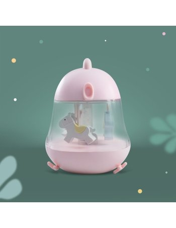 Veilleuse boîte à musique Carrousel - Rose