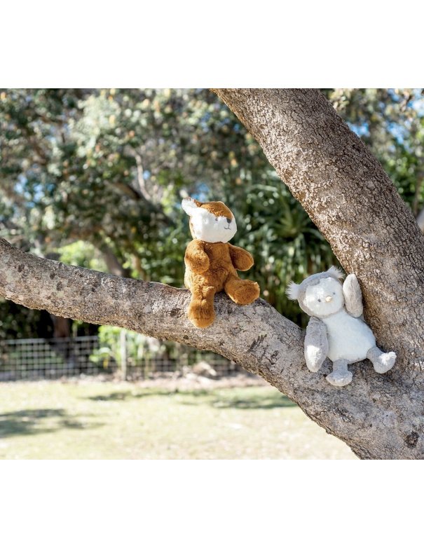 Peluche ultra douce renard cuivré