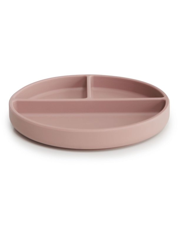 Assiette en silicone à ventouse - Blush - Mushie