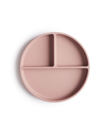 Assiette en silicone à ventouse - Blush mushie