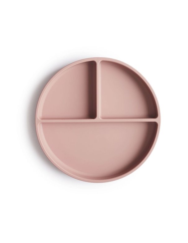 Assiette en silicone à ventouse - Blush - Mushie