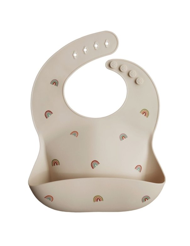 Bavoir en silicone - Arc en ciel