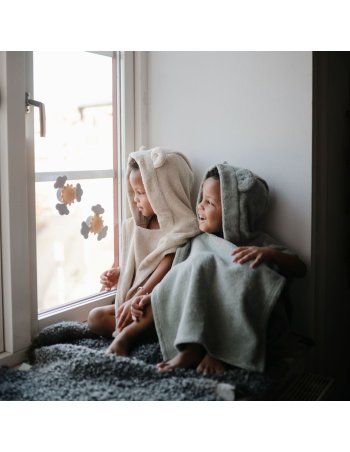 Poncho de bain ours - beige 2