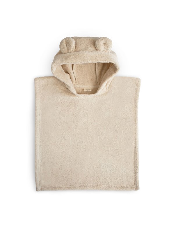 Poncho de bain ours - beige
