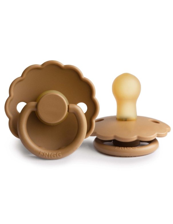 Tétine FRIGG Daisy latex T1 (0-6 mois) - Cappucino