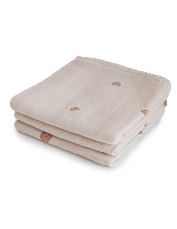 Lot de 3 langes mousseline de coton -...
