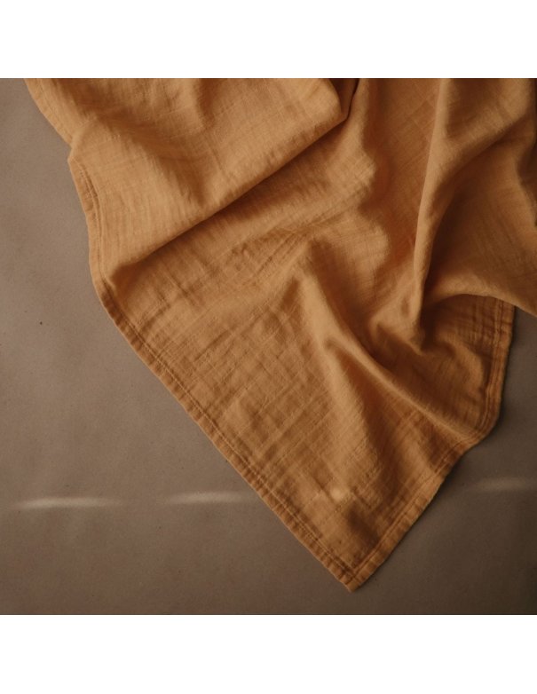 Lot de 3 langes mousseline de coton - moutarde - Mushie