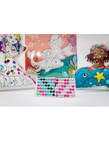 Coloriage gonflable - Sirène + strass - Ara Creative 2