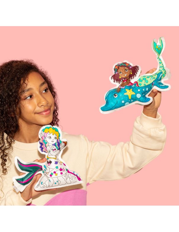 Coloriage gonflable - Sirène + strass - Ara Creative