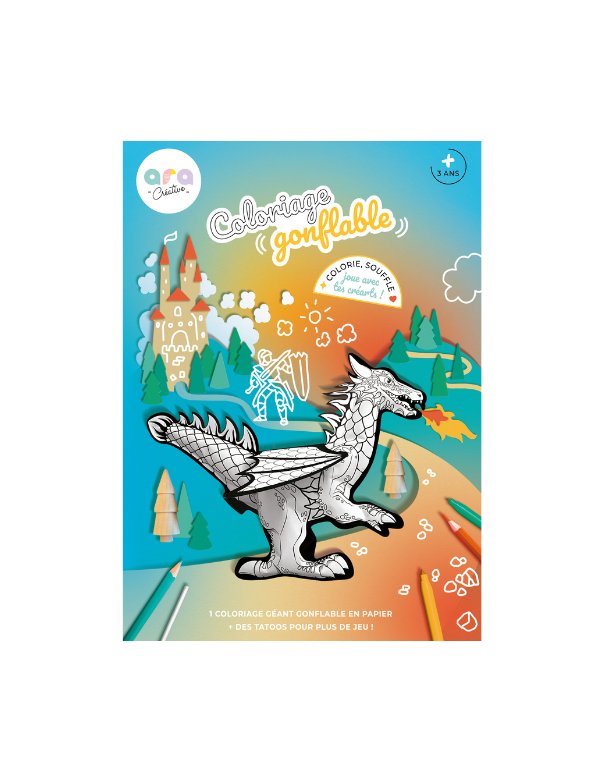 Coloriage gonflable - Dragon