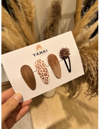 Barrette à cheveux léo brown