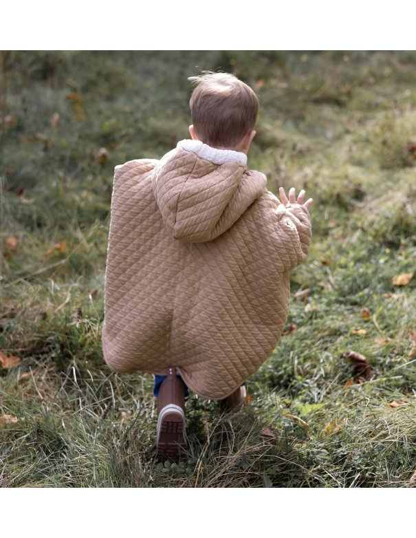 Poncho de voyage 9-36m QUILT - Beige (jersey + teddy) Bemini