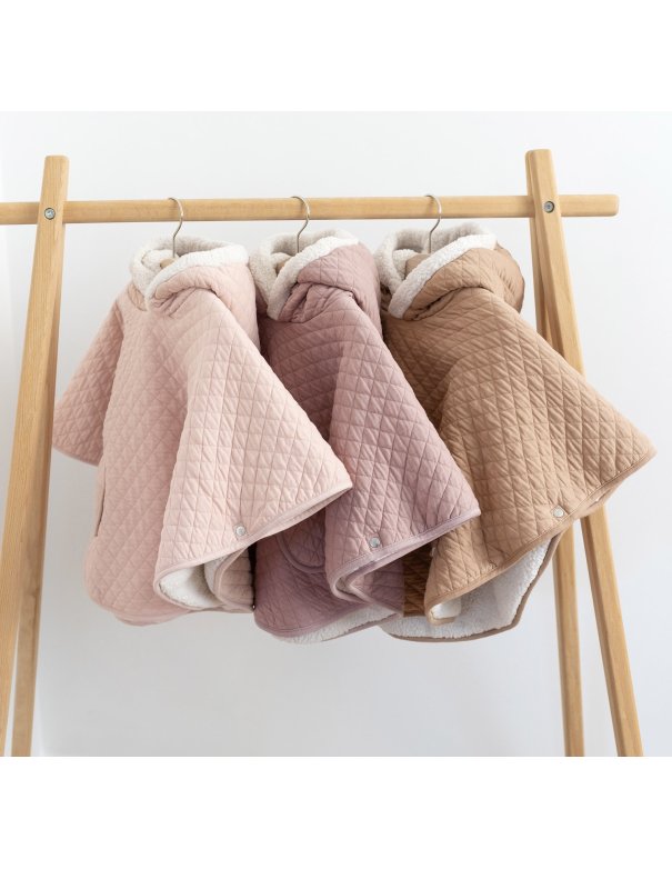 Poncho de voyage 9-36m QUILT - Beige (jersey + teddy) Bemini