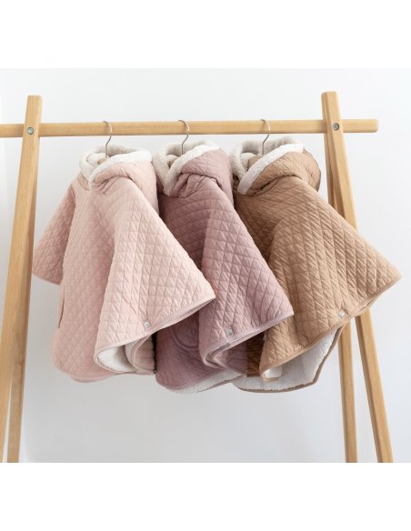 Poncho de voyage 9-36m QUILT - Beige (jersey + teddy) Bemini