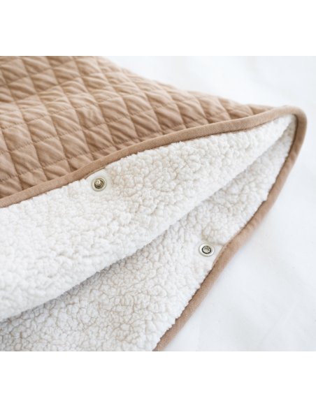 Poncho de voyage 9-36m QUILT - Beige (jersey + teddy) Bemini
