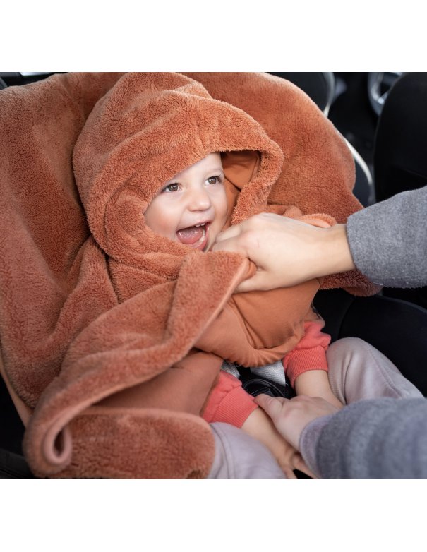 Poncho de voyage 9-36m Noisette SOFTY + JERSEY - Bemini