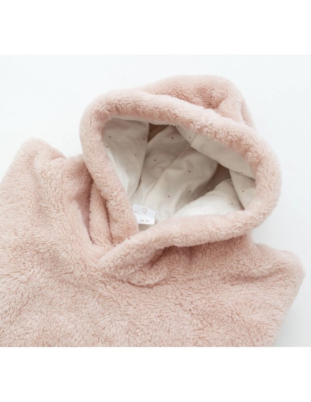 Poncho de voyage 9-36m - Blush - SOFTY + JERSEY Bemini