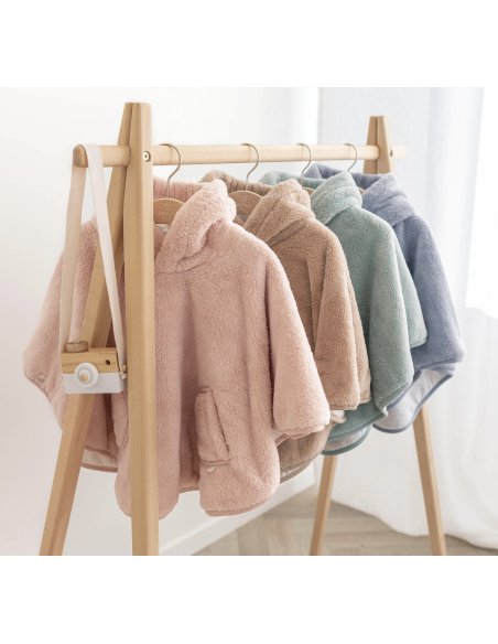 Poncho de voyage 9-36m - Blush - SOFTY + JERSEY Bemini