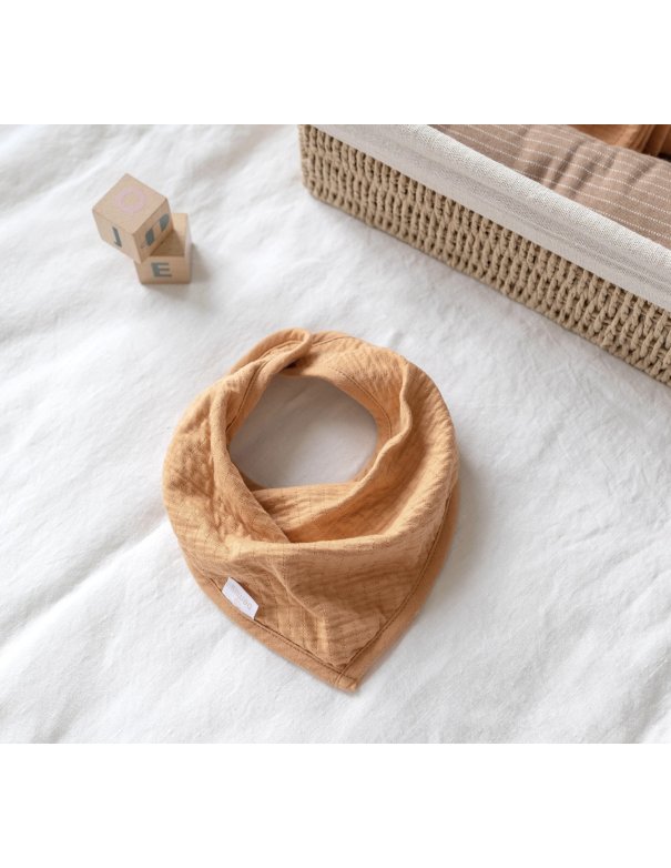 Bavoir bandana tetra jersey - biscuit Bavoir bandana tetra jersey - biscuit